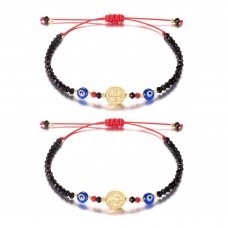 Tarsus Evil Eye Beads Bracelet San Benito Amulet Charm Kabbalah Double Protection Bracelets for Women Men Family Friends-BB Tarsus Evil Eye Beads Bracelet San Benito Amulet Charm Kabbalah Double Protection Bracelets for Women Men Family Friends-BB