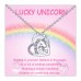 Tarsus Lucky Unicorn Necklace to My Daughter/Granddaughter, Heart Pendant Necklace Gifts Ideas for Teenage Girls Women-teengirls