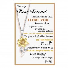 Tarsus Best Friend Gifts, Bestie Dainty Sunflower Necklace for Women Girls-Tar-031-Bestfriend Tarsus Best Friend Gifts, Bestie Dainty Sunflower Necklace for Women Girls-Tar-031-Bestfriend