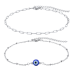 Tarsus Classic Evil Eye Bracelet / Anklets Layered 14K Gold Plated / Stainless Steel Amulet Nazar for Women Girls-2
