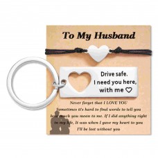 Gifts for Husband, Drive Safe Keychain I Love You Christmas Valentines Jewelry Gifts for Husband from Wife Tar-337-My Husband