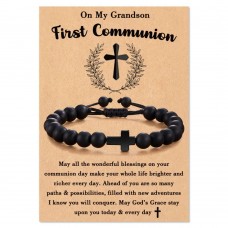 Tarsus First Communion Gifts, Grandson 1st First Holy Communion Gifts Catholic Jewelry Cross Bracelet for Him Tar-360-c-grandson