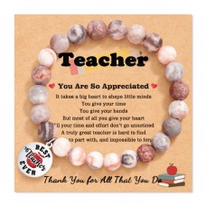 Teacher Gifts for Women, Best Teacher Appreciation Gifts Bracelet Thank You Teachers Valentines Christmas End of Year Gifts for Teacher Tar-364-pink