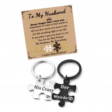 Tarsus Husband Gifts, His Crazy Her Weirdo Couples Keychains, Matching Keychains Husband Couples Gifts Stuff Anniversary Christmas Valentines Day Gifts for Husband Him Tar-378-My Husband