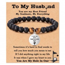 Tarsus Golf Gifts for Men Husband, Fathers' Day Gifts for Men Husband from Wife, Husband Golf Birthday Bracelet Gifts Christmas Valentines Day Anniversary for Husband Him Tar-379-husband