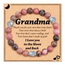 Tarsus Grandma Gifts, Best Grandma Christmas Mothers Day Birthday Gifts Nana Grandma Presents Bracelet Gifts for Grandma Grandmother from Granddaughter Tar-383-Redbean-grandma
