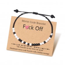 Tarsus Morse Code Bracelets for Women Men Teen Teenage Girls Gifts Ideas White Elephant Gift Handmade Jewelry Tar-619-Fxxkoff Tarsus Morse Code Bracelets for Women Men Teen Teenage Girls Gifts Ideas White Elephant Gift Handmade Jewelry Tar-619-Fxxkoff