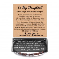Tarsus Daughter Gift from Mom to My Daughter Bracelets, Christmas Mothers Day Birthday Graduation Gift for Daughter from Mother Dad Tar-624-Daughter
