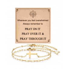 Tarsus Christian Gifts for Women, Gold Bracelets for Women, Inspirational Cross Jewelry Religious Gifts Dainty Cross Bracelet for Women Tar-626-Cross Pray-Gold Tarsus Christian Gifts for Women, Gold Bracelets for Women, Inspirational Cross Jewelry Religious Gifts Dainty Cross Bracelet for Women Tar-626-Cross Pray-Gold
